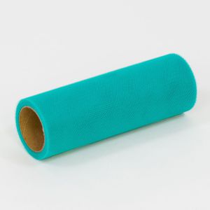 Tiul w rolce 15cm x 10y niebieski morski